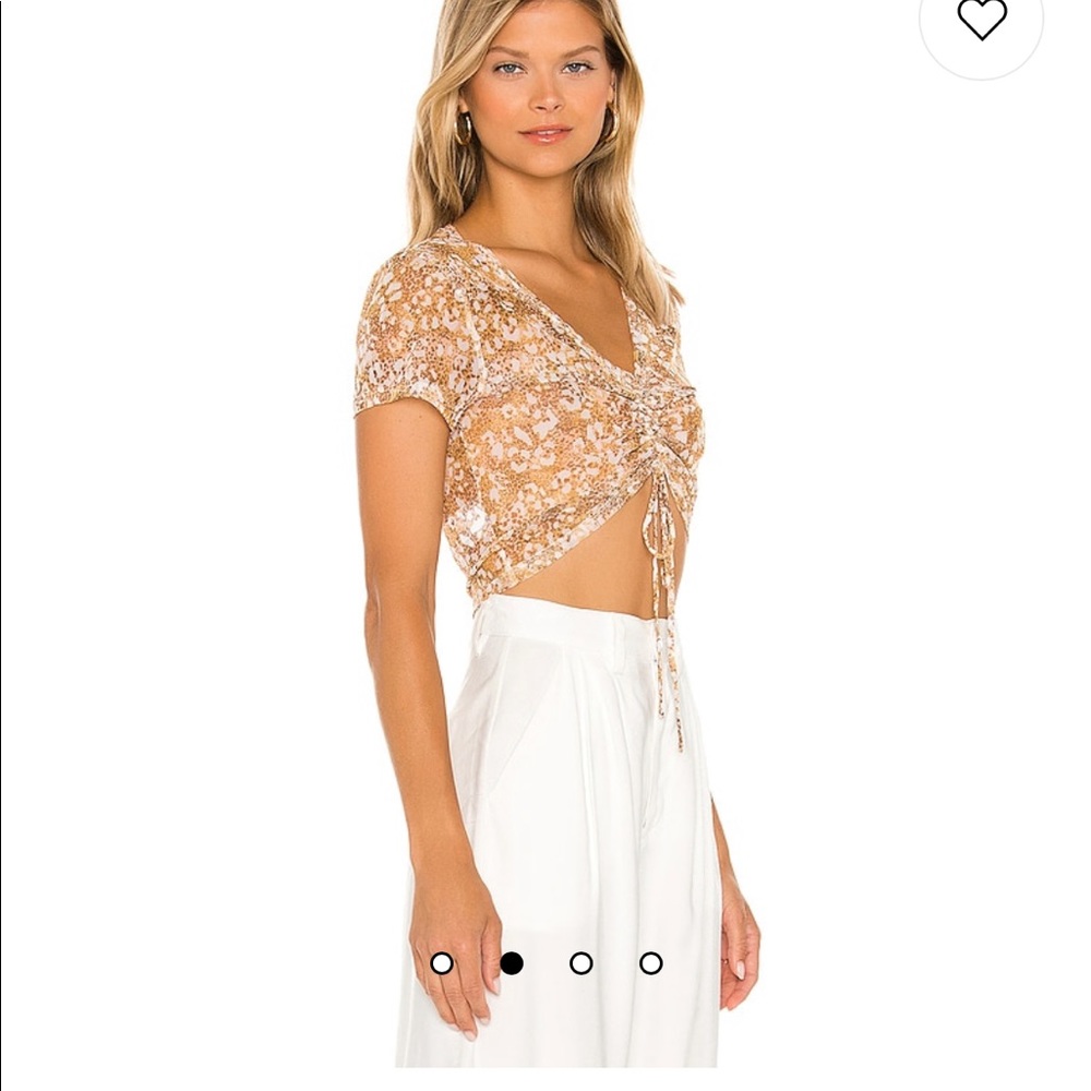 Sheer Bcbgeneration Drawstring Crop Top - image 1